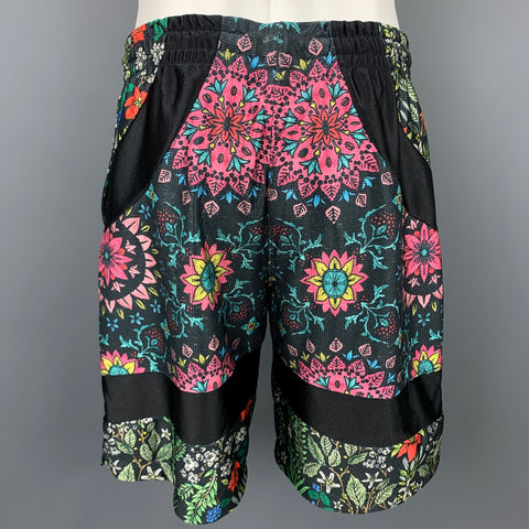RICCARDO TISCI x NIKE Pantalones cortos de poliéster florales multicolor talla M