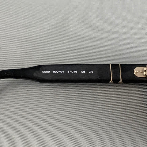 PERSOL Black Blue Acetate Shield Sunglasses
