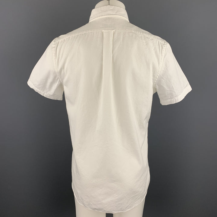 UNIONMADE Camisa de manga corta con botones de algodón blanco talla M