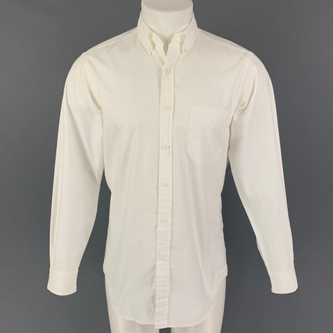 RALPH LAUREN Purple Label Size S White Cotton Long Sleeve Shirt