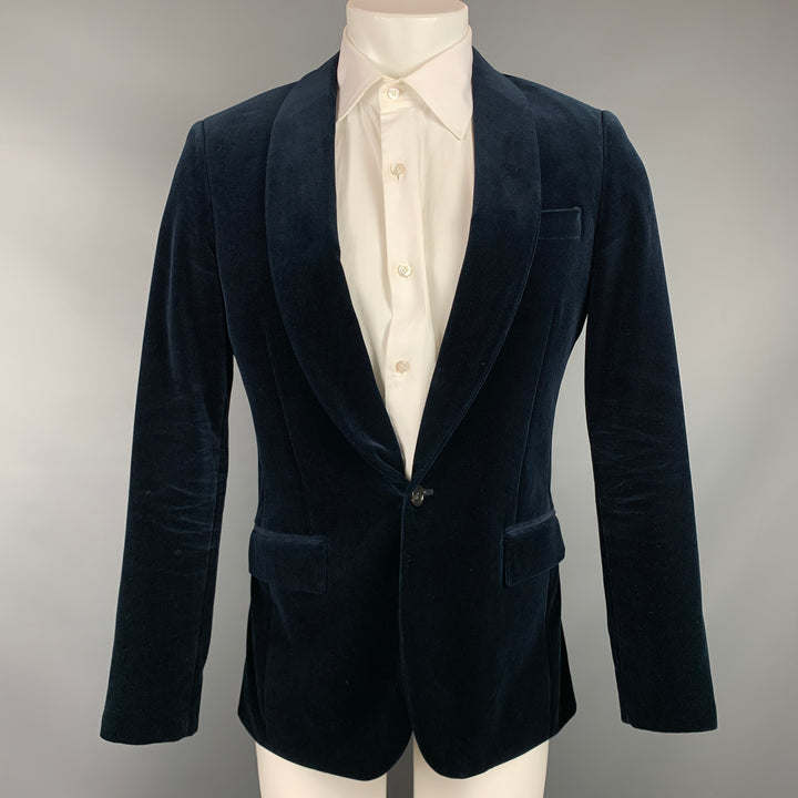 J.CREW Ludlow Taille 36 Manteau de sport à revers cranté en velours bleu régulier
