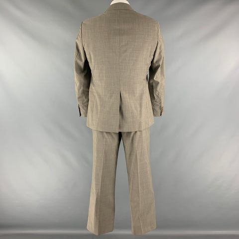 EMPORIO ARMANI Size 42 Taupe Solid Wool Notch Lapel Suit