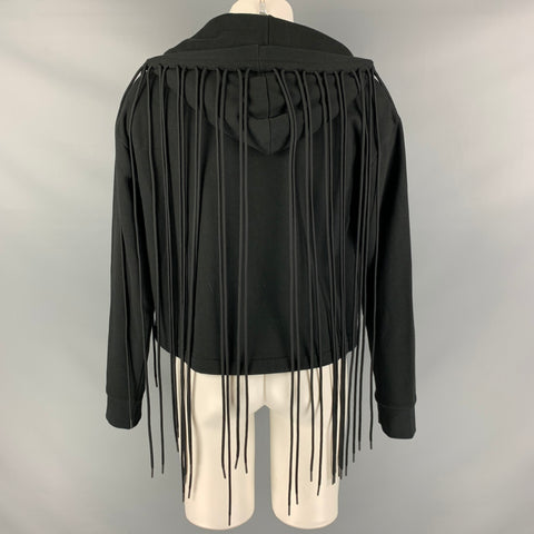 POST ARCHIVE FACTION (PAF) Size M Black Cotton Hooded Sweatshirt Cropped