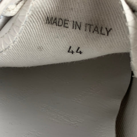 MAISON MARGIELA Taille 11 Baskets Tabi basses en toile blanche