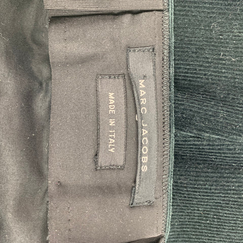MARC JACOBS Size 42 Black Corduroy Cotton Notch Lapel Suit