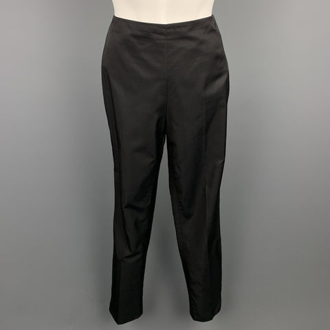 RALPH LAUREN COLLECTION Size 2 Black Silk / Cotton Dress Pants