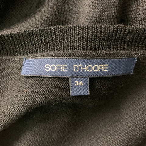 SOFIE D'HOORE Talla 4 Jersey liso de lana negra