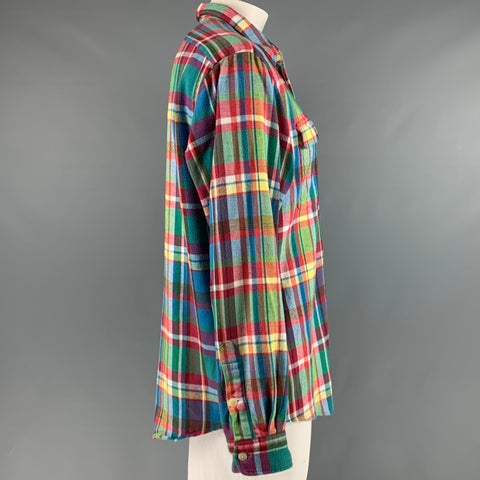 POLO by RALPH LAUREN Size XL Multi-Color Plaid Cotton Flannel Long Sleeve Shirt