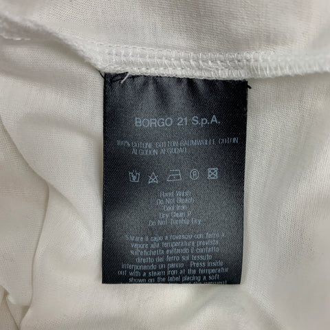 GIORGIO ARMANI Size XL White Cotton Crew-Neck T-shirt