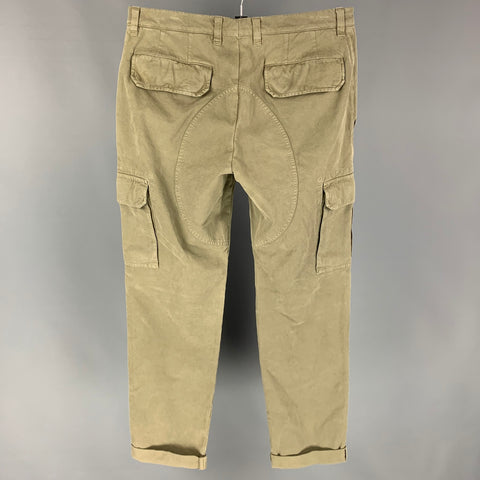 BRUNELLO CUCINELLI Size 34 Khaki Cotton Cargo Casual Pants