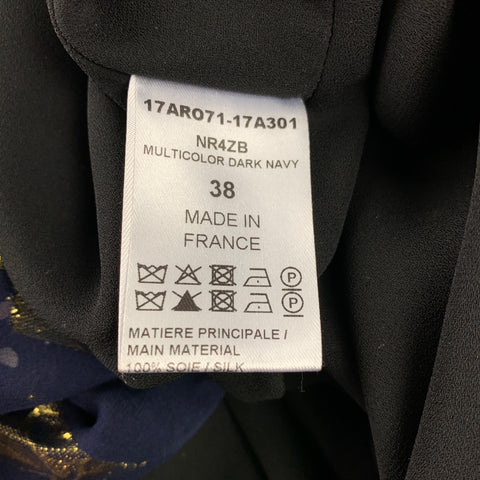 CHLOE Size 6 Multi-Color Metallic Silk Maxi Dress