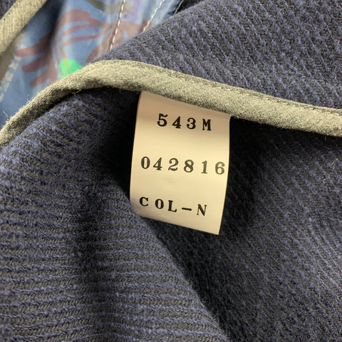 PAUL SMITH JEANS Size M Navy Textured Cotton Blend Notch Lapel Sport Coat