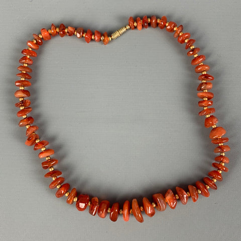 Collier de perles d’or brique VINTAGE
