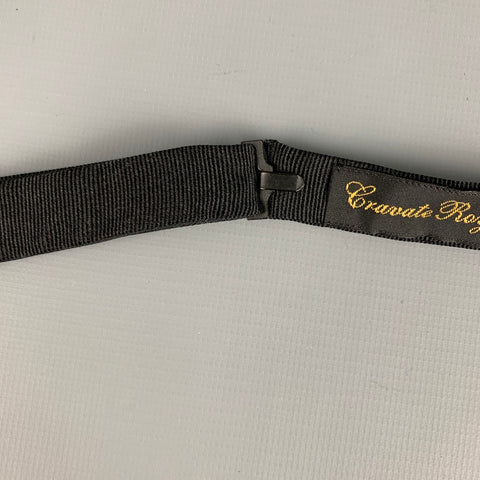 CRAVATE ROYALE Black Silk Bow Tie