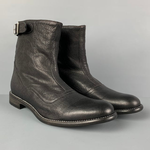 PAUL SMITH Bottines en cuir noir taille 8