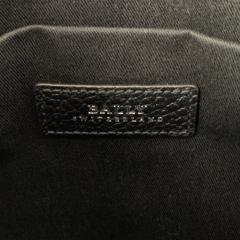 BALLY Black Pebble Grain Leather Shoulder Bag