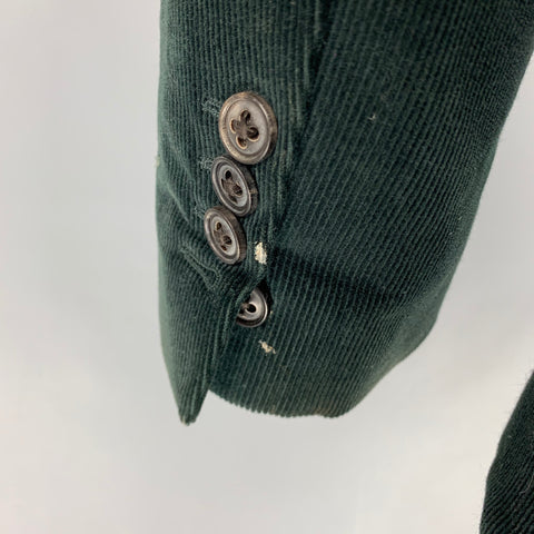 MARC JACOBS Size 40 Black Corduroy Cotton Notch Lapel Suit