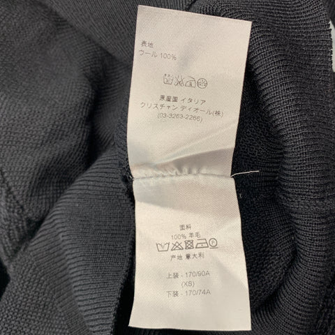 DIOR HOMME Size XS Black Knit Virgin Wool V-Neck Pullover