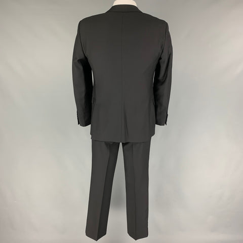 CALVIN KLEIN COLLECTION Size 40 Black Wool Tuxedo Suit