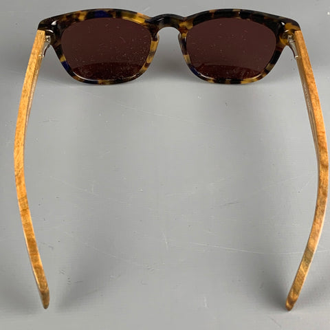 IVORY+ MASON Tortoise Shell Natural Acetate Wood Sunglasses