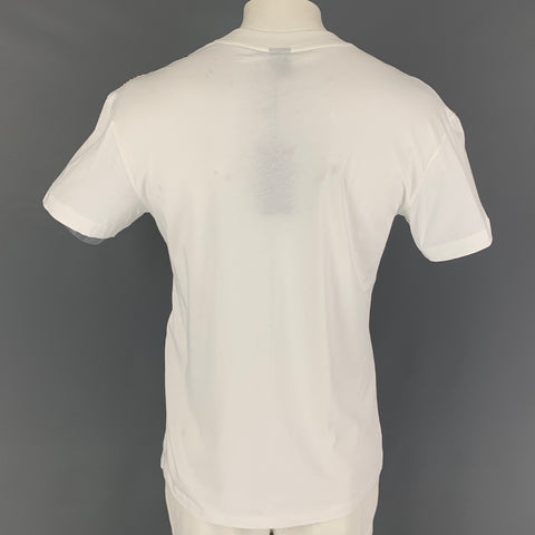 MCQ by ALEXANDER MCQUEEN Size L White Red Graphic Cotton T-shirt