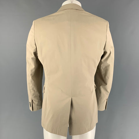 BARNEY'S CO-OP Taille 36 Manteau de sport à revers cranté en coton kaki