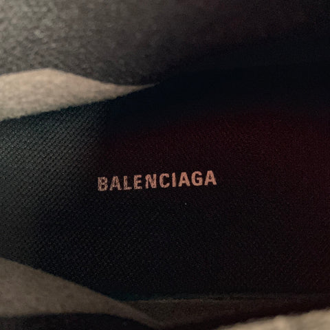 BALENCIAGA Size 10 Black White Logo Pull On Speed Sneakers