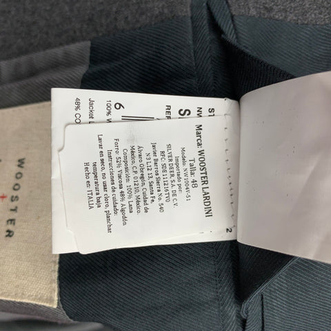 WOOSTER + LARDINI Size 38 Navy & Grey Color Block Wool Sport Coat