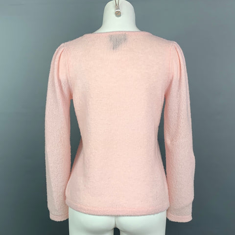 JENNIFER MEYER pour BARNEY'S NEW YORK Taille S Pull en laine mérinos rose