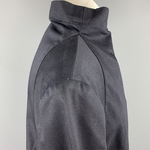 HARPUTS Size M Navy Cotton Asymmetrical SQUARE Jacket