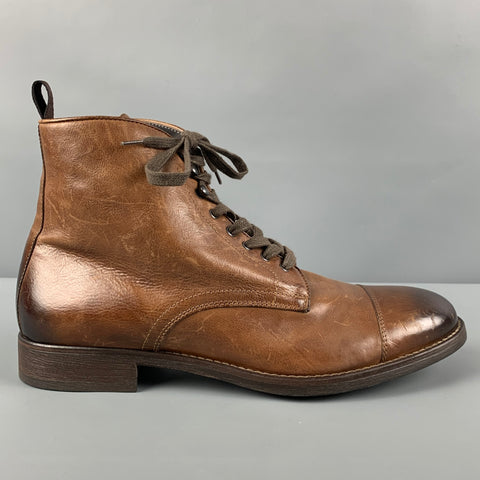 TO BOOT NY Size 9 Brown Antique Leather Lace Up Boots