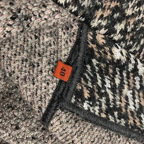 MISSONI Size 4 Charcoal & Silver Knitted Wool Blend Jacket