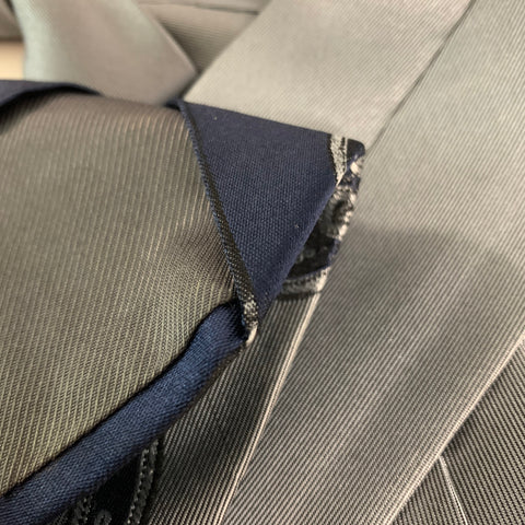 PRADA Grey Navy Paisley Silk Tie