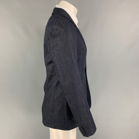 GIORGIO ARMANI Talla 38 Abrigo deportivo de algodón índigo