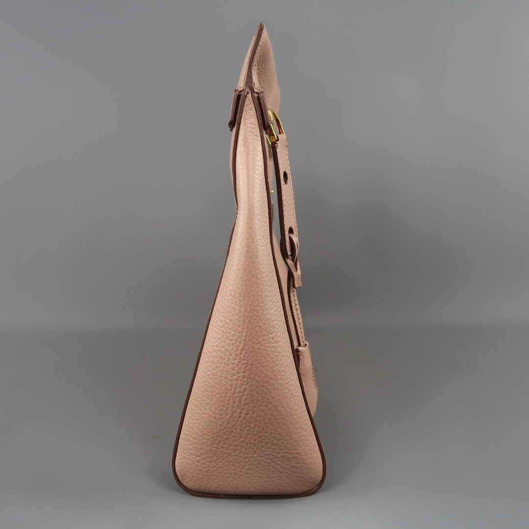 Tom Ford Handbag - Alix - Nude Textured Leather Gold Padlock Clutch Bag For  Sale at 1stDibs