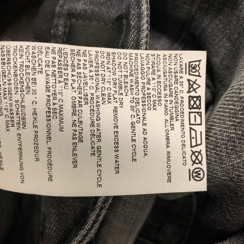 DSQUARED2 Size 34 Grey Distressed Cotton  Elastane Button Fly Jeans