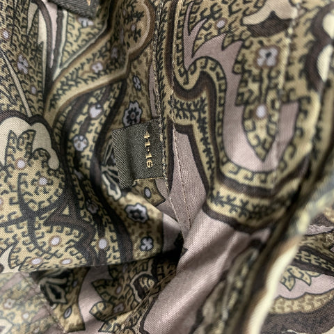 BURBERRY PRORSUM by Christopher Bailey Fall 2008 Size L Multi-Color Paisley Silk Tuxedo Long Sleeve Shirt