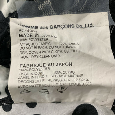 COMME des GARCONS HOMME PLUS Size M Black Lace Polyester Long Sleeve Shirt