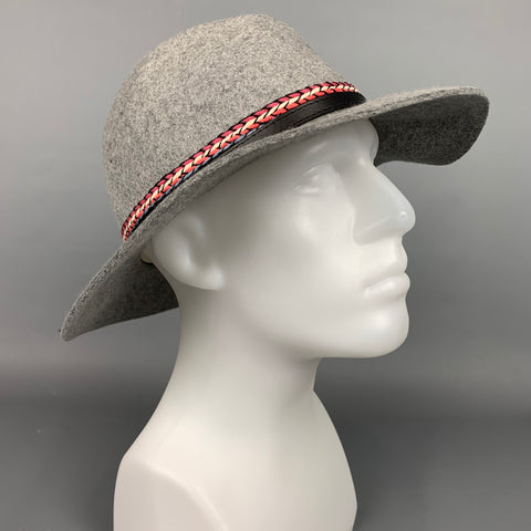 Chapeau Fedora en feutre de laine gris QUAGGA