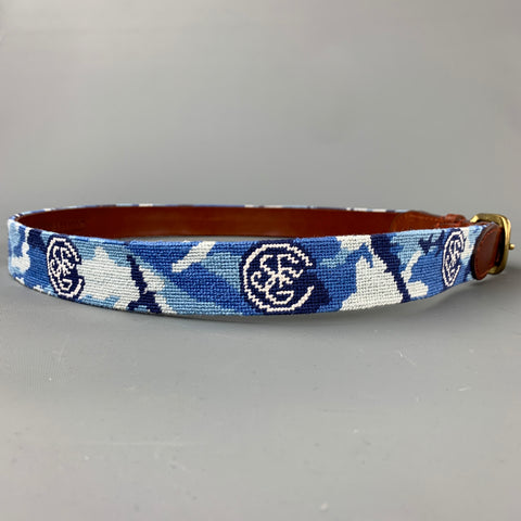 SMATHERS & BRANSON Size 40 Blue Embroidered Belt