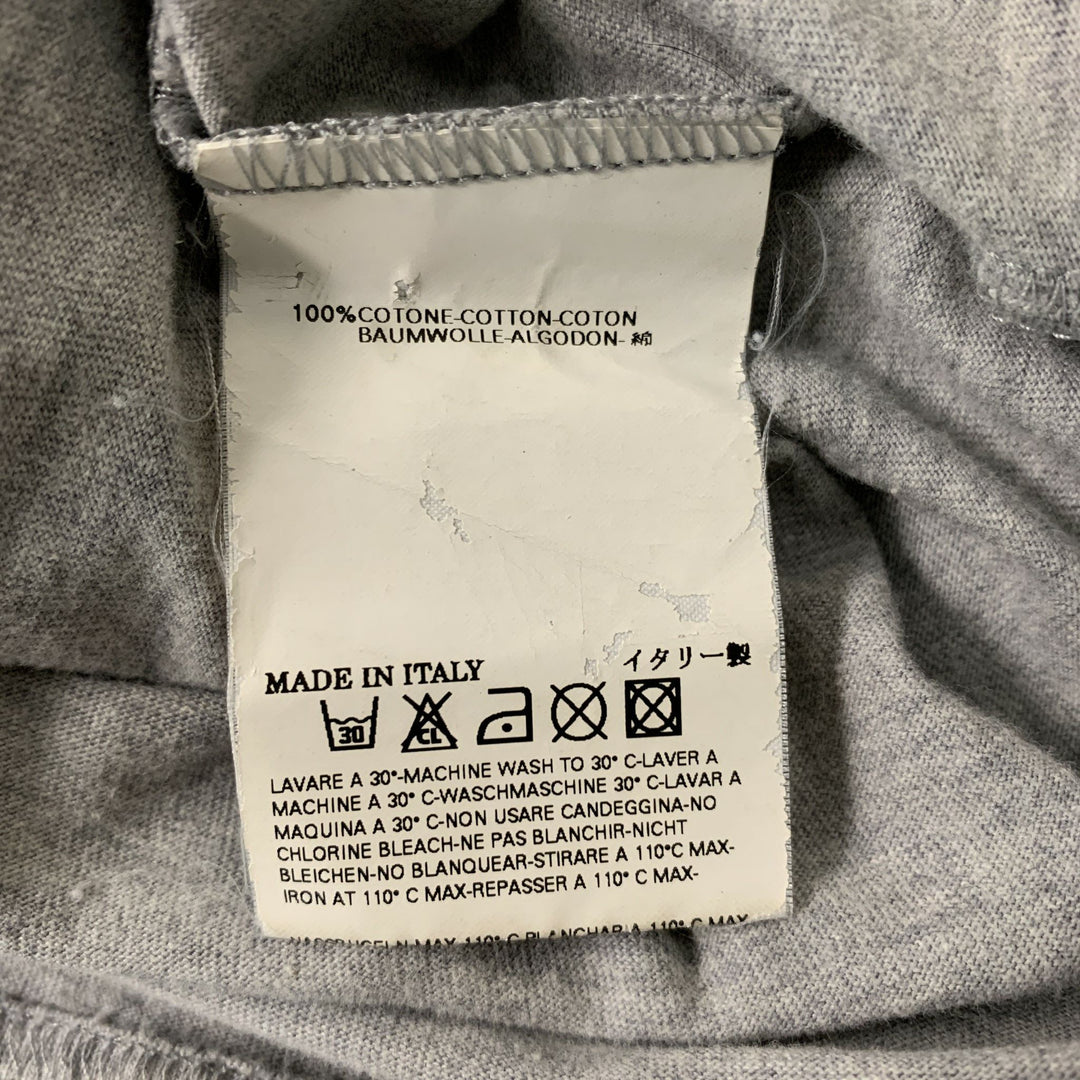 DSQUARED2 Size M Grey Cotton V-Neck T-shirt