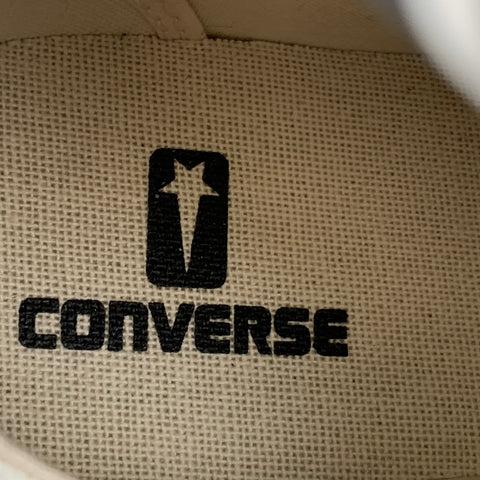 CONVERSE x DRKSHDW Size 7 Off White Black Canvas Low Top Sneakers