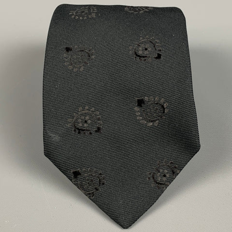 ETRO Black Jacquard Silk Blend Tie