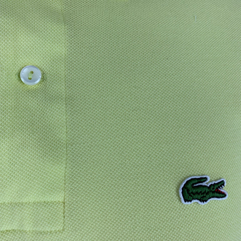 Polo LACOSTE de algodón amarillo talla S