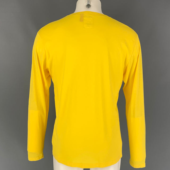 MARC JACOBS Stinky Rat Size L Yellow Cotton Long Sleeve T-shirt