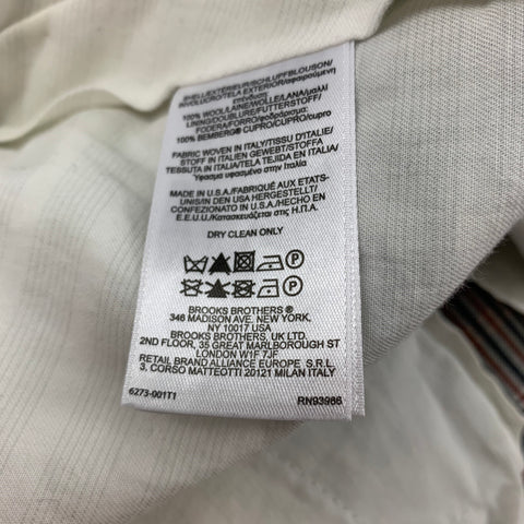 BLACK FLEECE Taille 38 Gris Marine Blanc Plaid Laine Notch Revers Costume
