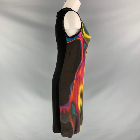 MARIOS SCHWAB Size S Black Multicolour Abstract Dress