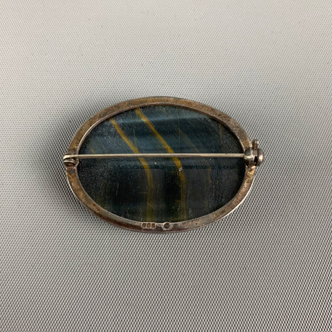 VINTAGE Grey Stone Brooches
