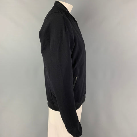 ACRONYM Size M Black Textured Polyester Zip & Snaps Jacket