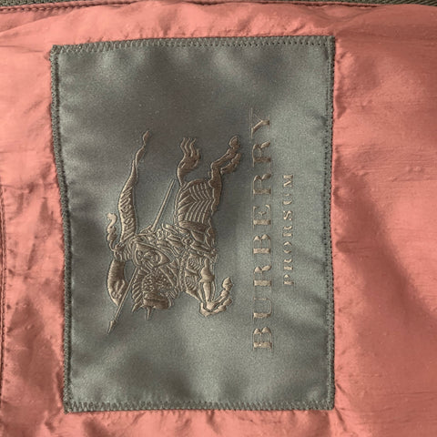BURBERRY PRORSUM Spring 2016 Size 42 Burgundy Quilted Polyamide Bomber Jacket